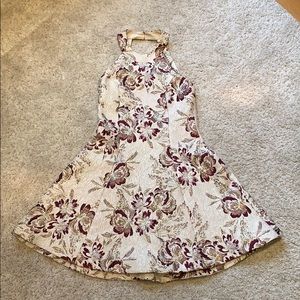 Gold and Burgundy dress